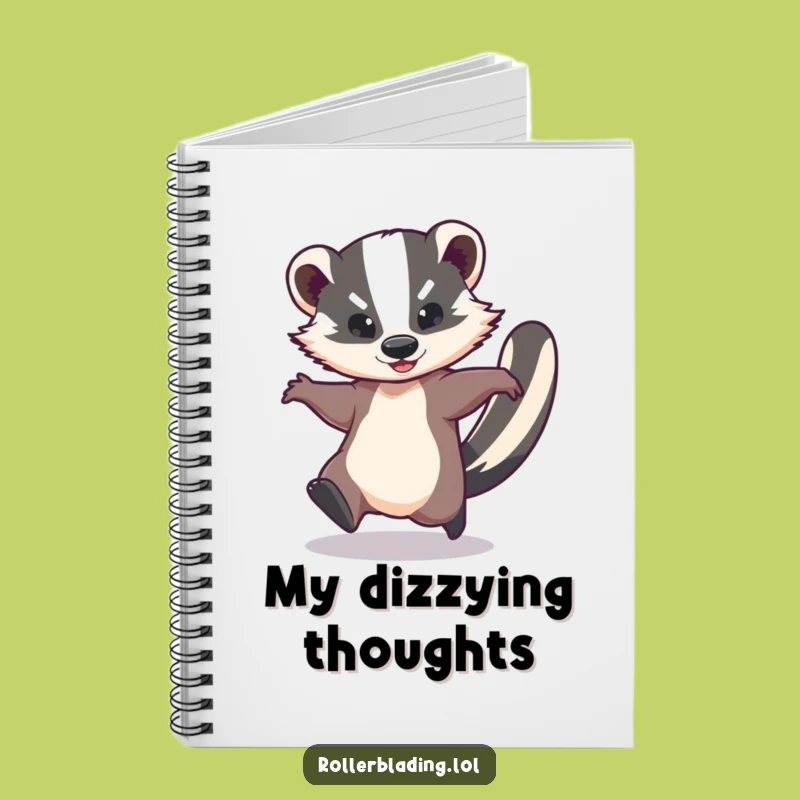 Funny Badger Spin Notebook - Whimsical Journal, Energetic Gift