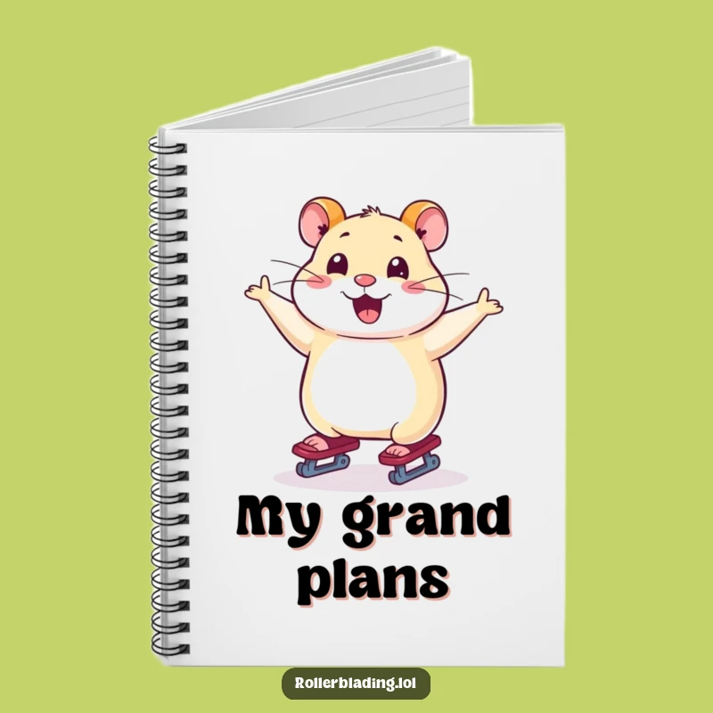 Funny Hamster Skating Notebook: Jot Down Ideas with Grace - Perfect Gift