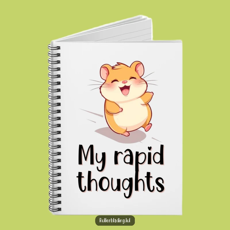 Funny Giggling Hamster Notebook - Jot Down Ideas with Speeding Fun