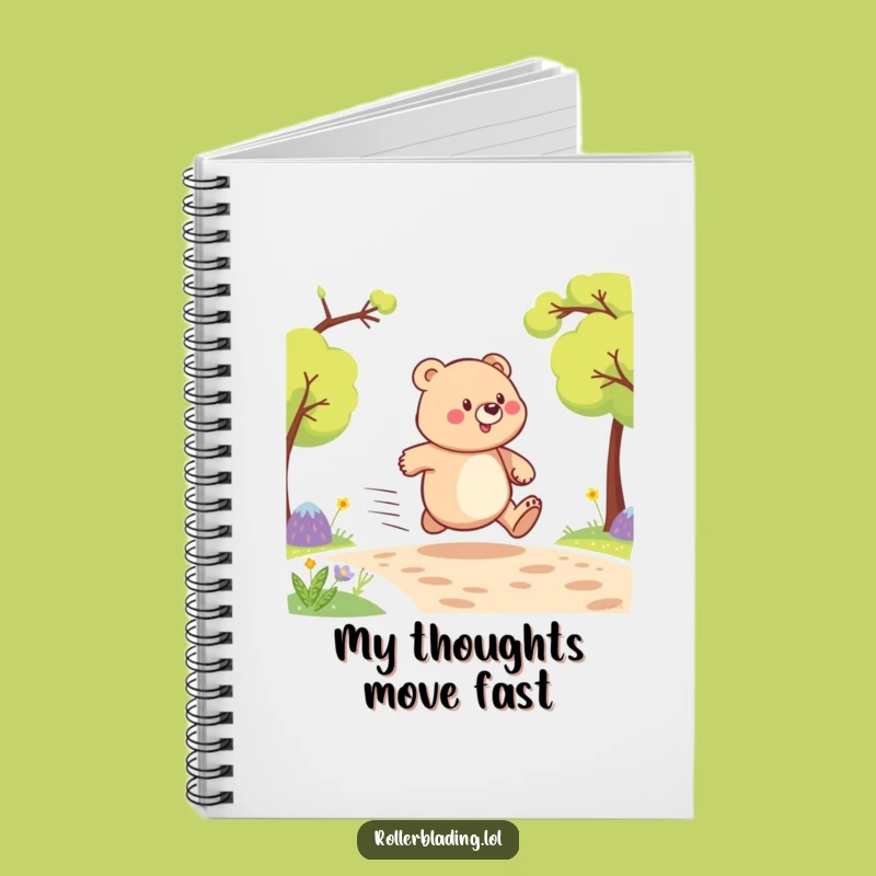 Funny Proud Bear Speeding Notebook - Jot Down Ideas with a Giggle