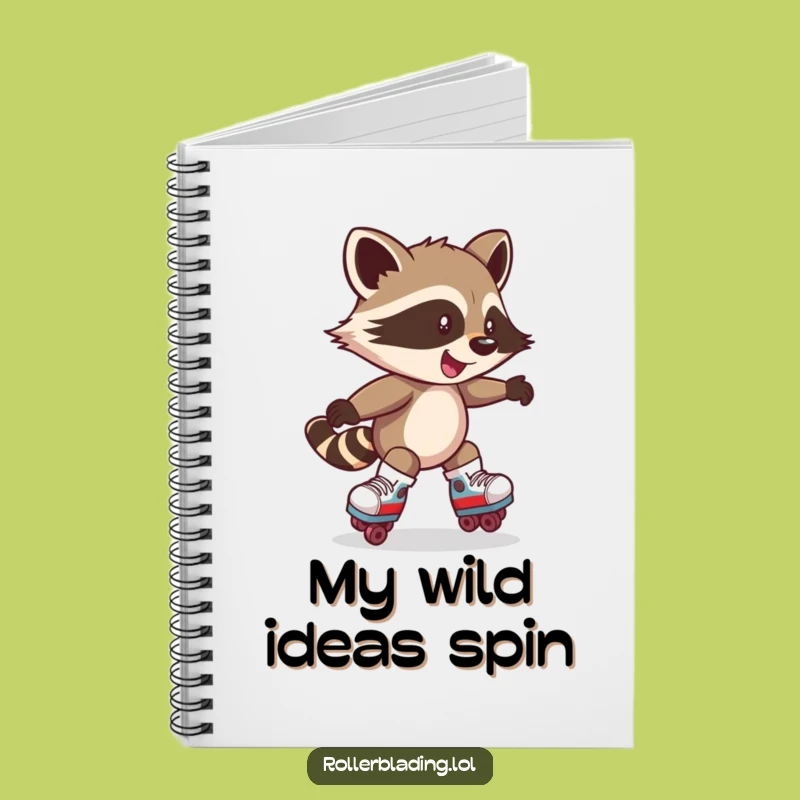 Funny Raccoon Skater Notebook: Jot Down Adventures, Perfect Gift for Planners