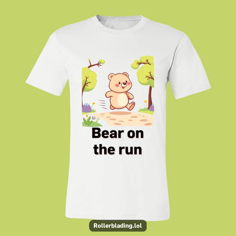 Funny Proud Bear on the Run T-Shirt - Hilarious Gift for Animal Lovers
