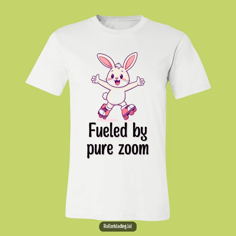Funny Bunny Roller Skate T-Shirt - Comedic Athletic Fun Gift Apparel