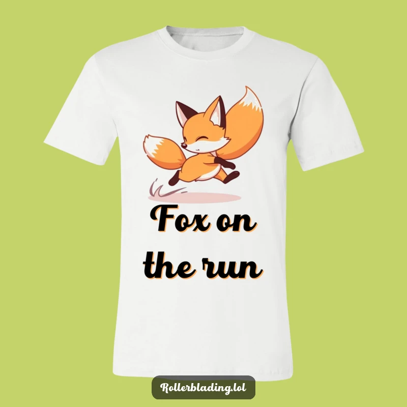 Funny Fox Roller Skating T-Shirt: Speedy Crossovers, Hilarious Gift!