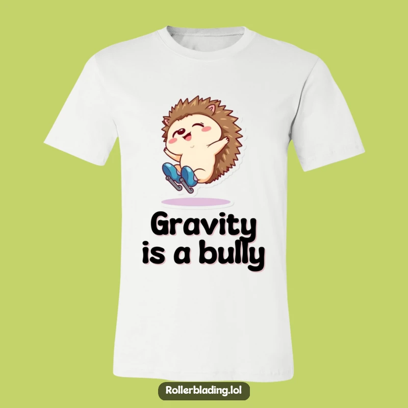 Funny Hedgehog Fall T-Shirt: Stumble Humor Outfit, Great Gift for Goofballs