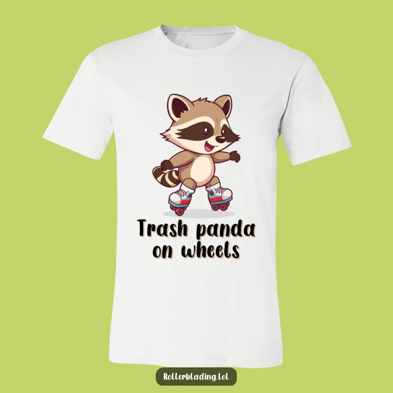 Funny Raccoon Skater T-Shirt: Wild Fun Outfit, Great Gift for Thrill Seekers
