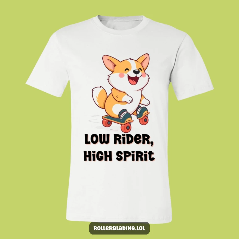 Funny Corgi Roller Skate T-Shirt: Hilarious Dog Zooming Joyfully as the Perfect Gift