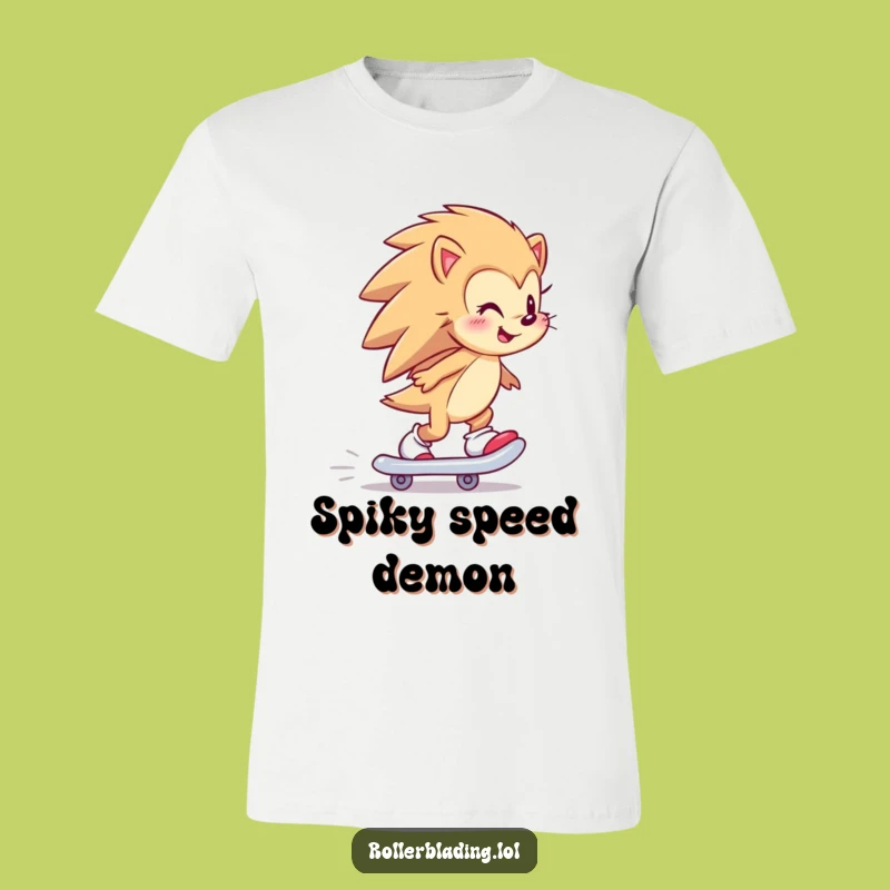 Funny Hedgehog Skater T-Shirt: Glide into Fun with This Hilarious Tee