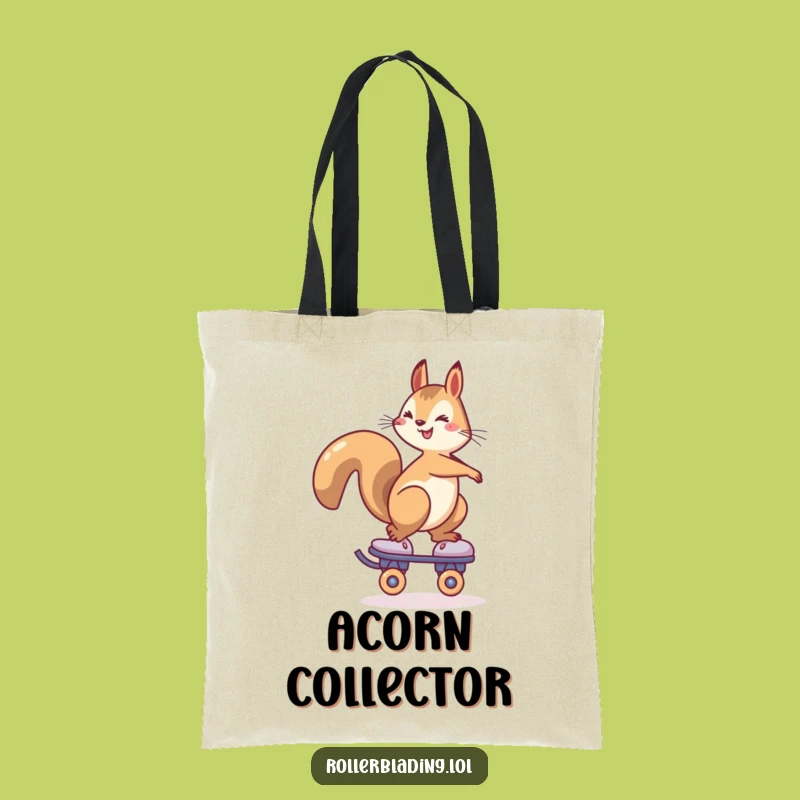 Funny Squirrel Roller Skate Tote Bag: Carry Your Essentials with a Cheerful Friend