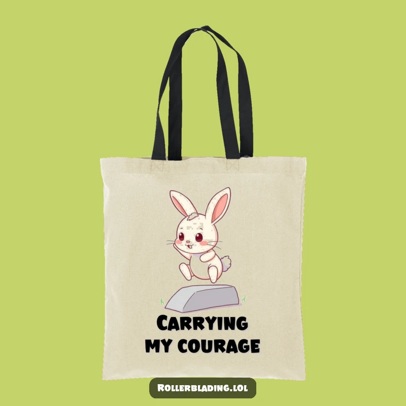 Funny Curious Bunny Tote Bag: Carry Your Essentials with Brave Bunny Style