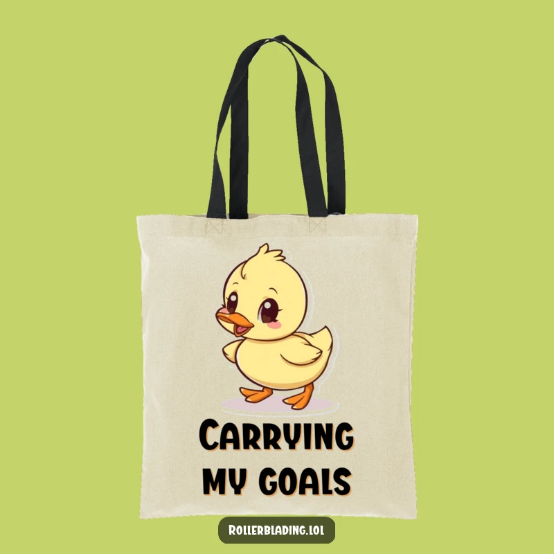 Funny Little Duck Rolling Tote Bag - Durable & Determined Gift Accessory