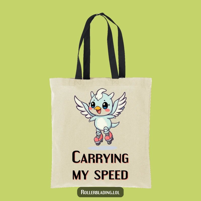 Funny Winged Creature Speed Turn Tote Bag: Carry Your Speed