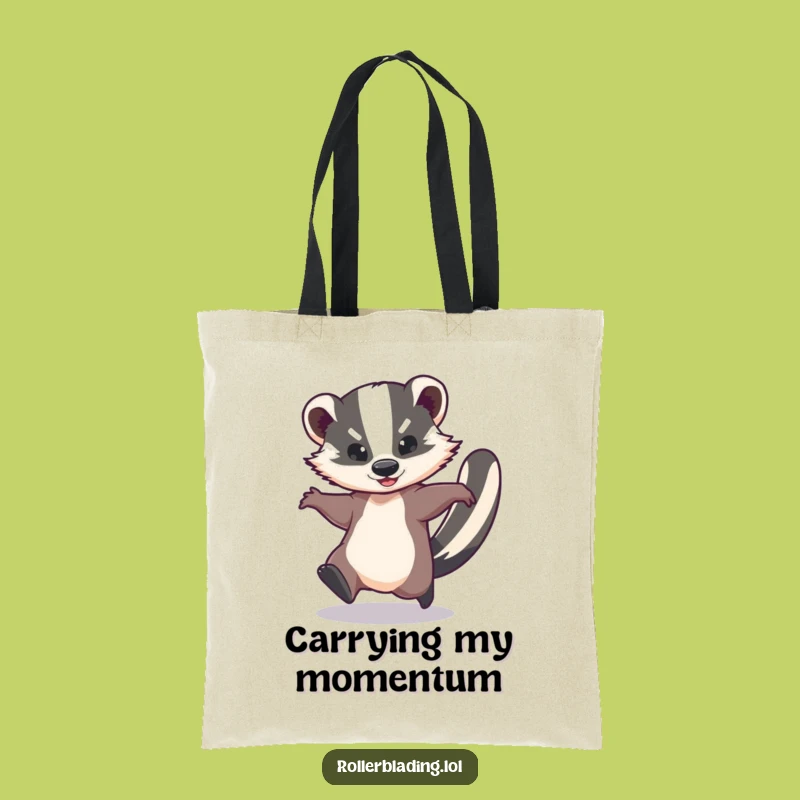 Funny Badger Spin Tote Bag - Energetic Gift, Whimsical Carry-All