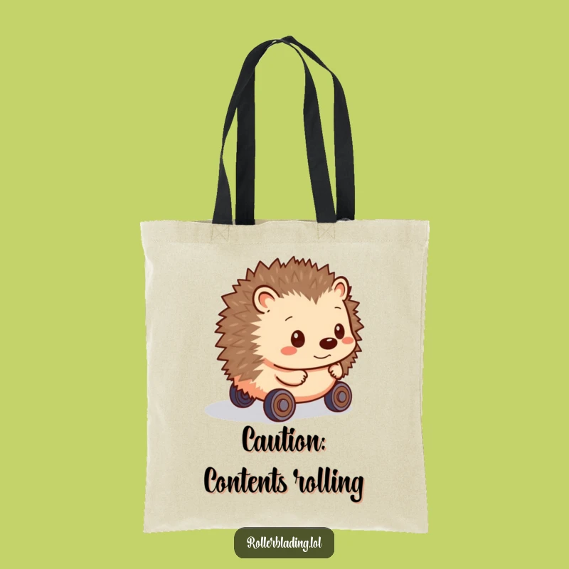 Funny Hedgehog Tote Bag: Carry Your Cautious Charm, Perfect Funny Gift