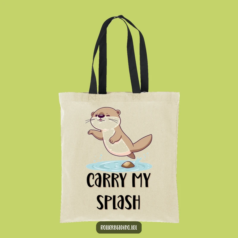 Funny Otter Jumping Tote Bag - Giggling Wobble Carryall, Gift