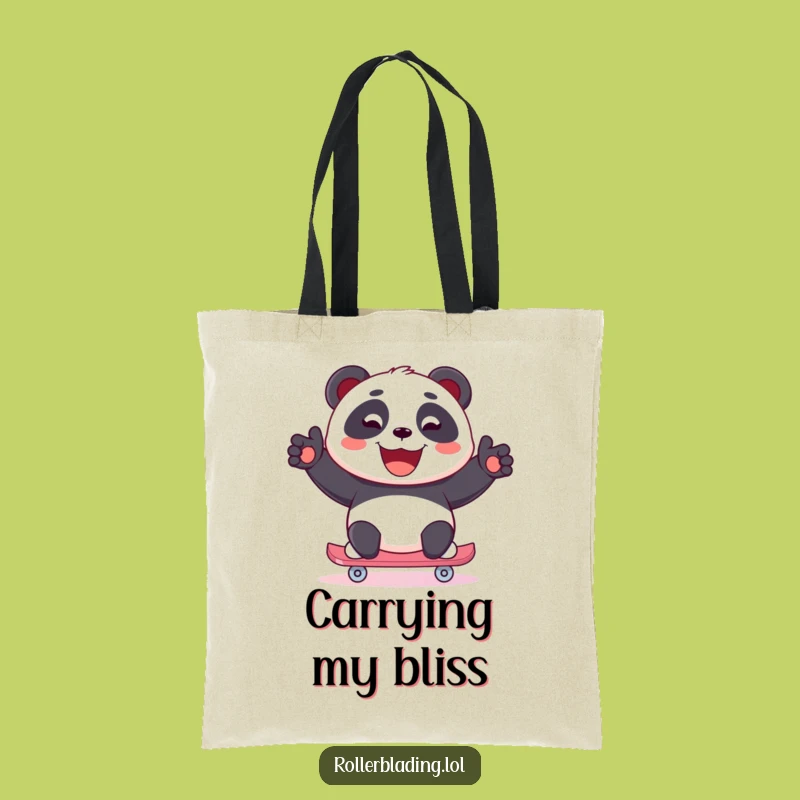 Funny Panda Tote Bag: Carry Your Joy, Perfect Skating Funny Gift