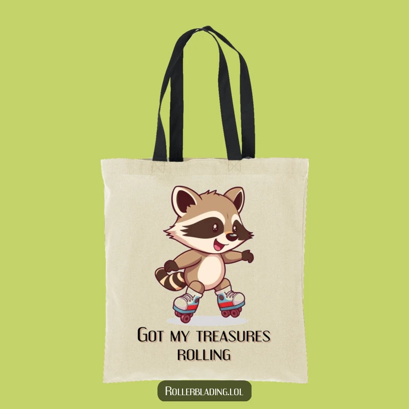 Funny Raccoon Skater Tote Bag: Carry Your Fun, Perfect Gift for Adventurers