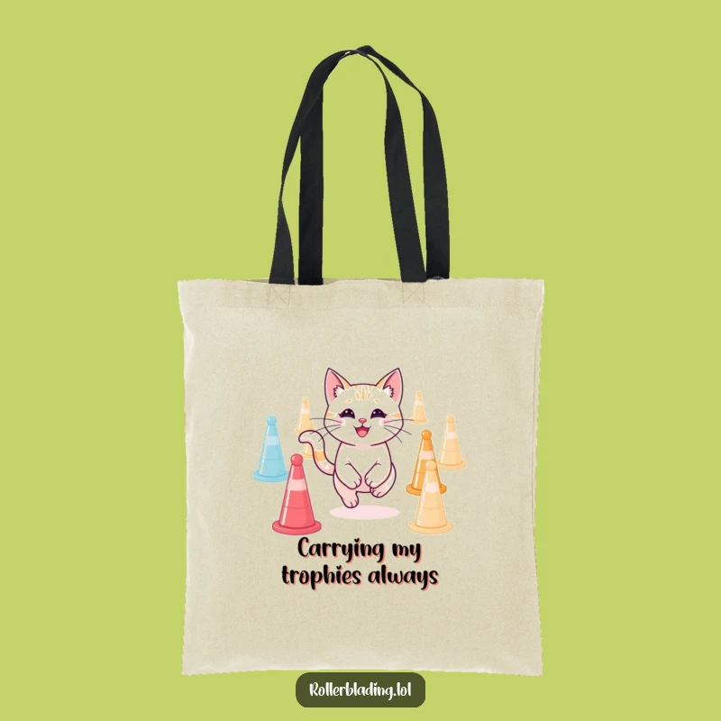Funny Smiling Cat Agility Tote Bag - Carry Your Essentials with Humor
